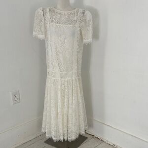 Vintage Gunne Sax 80s Does Victorian Revival Lace Dress